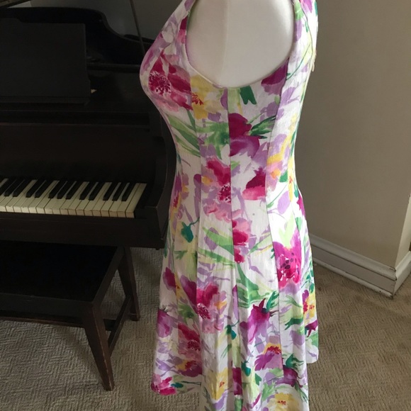 Chaps Floral Spring Dress. 2 (EUC) - Picture 5 of 10